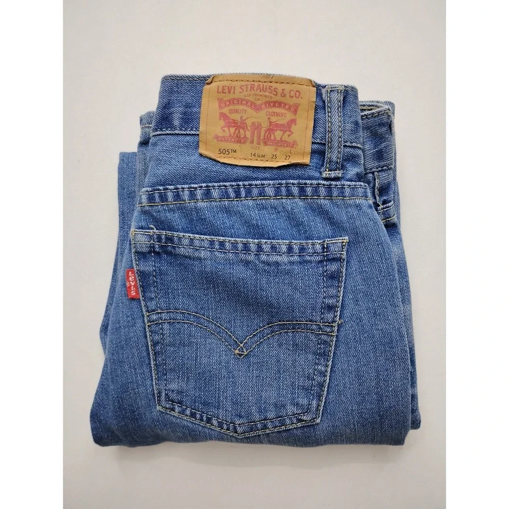 Levi's 505 Jeans Boys size 14 Slim 25x27 Pants